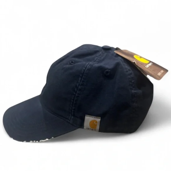 NWT Men’s Carhartt Navy Blue Cotton Canvas Baseball Cap - Picture 5 of 6